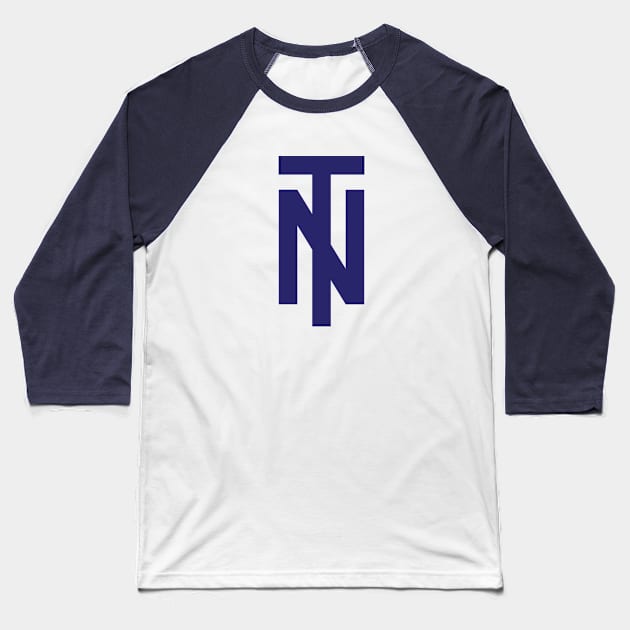 Tazio Nuvolari personal monogram (1920-1950) - Alfa Romeo, Maserati, Auto Union - Blue print Baseball T-Shirt by retropetrol